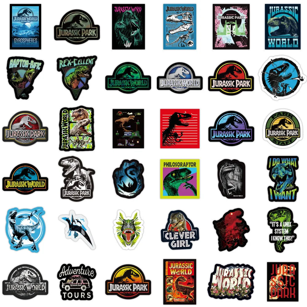 10/30/50pcs Jurassic Park Dinosaur Sticker Packs (ONLINE ORDER ONLY)