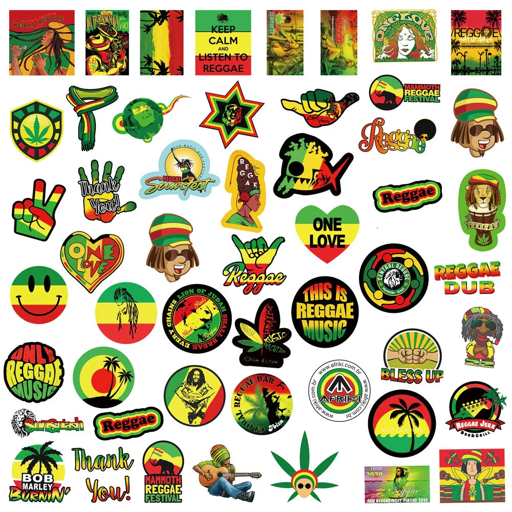 Bob Marley Reggae Music Sticker Packs (Online Order Only)