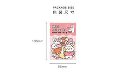 15Pcs/lot Cute Rabbit Bear Stickers PET Scrapbooking Stickers Decorative Ablum Diary For Children Stationery (ONLINE ORDER ONLY)