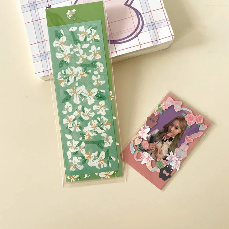 Beautiful Lily Flower Sticker Idol Card DIY Scrapbooking Decorative Sticker DIY Diary Album Stick Label Korean Kawaii Stationery (Online Order Only)