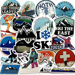 10/30/50pcs Winter Skiing Snow Mountain Graffiti Stickers For Luggage Laptop Skateboard Snowboard Refrigerator Ski Decal Sticker (Online Order Only)