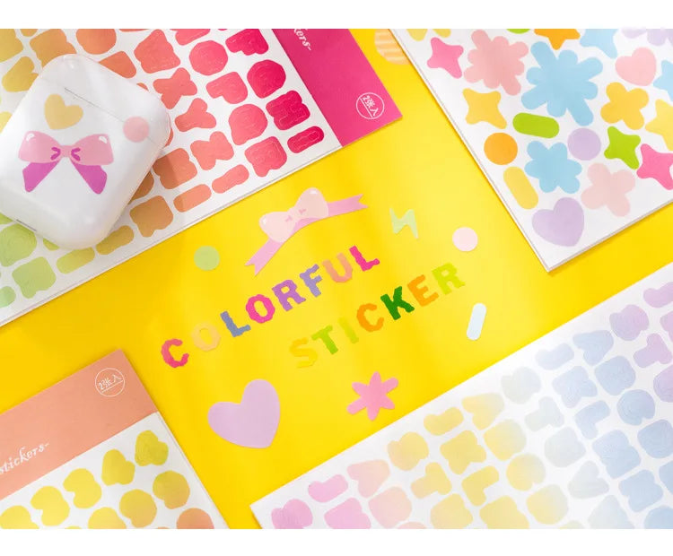 2 sheets Ins Kawaii Alphabet Letter Number Stickers Scrapbooking Decorative Sticker DIY Diary Album Stick Label Stationery (ONLINE ORDER ONLY)