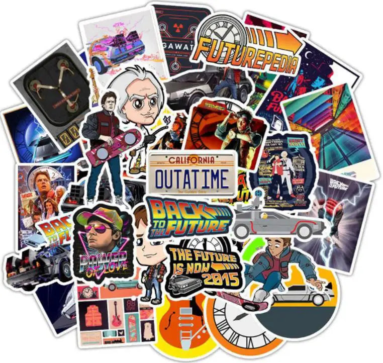 Back to the Future Sci-Fi Stickers Pack - Laptop, Luggage, Car Decals (Online Order Only)