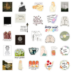 10/30/50PCS Alison Swift Taylor Folk Song Graffiti Stickers Aesthetic Motorcycle Laptop Guitar Phone Diary Waterproof Sticker (Online Order Only)