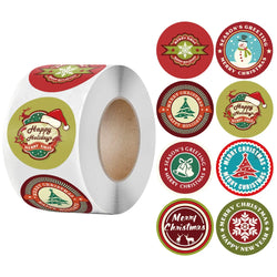100-500Pcs Merry Christmas Stickers Festival Gift Packaging Seal Labels for New year decor, Greeting cards, Candy bags Stickers (ONLINE ORDER ONLY)