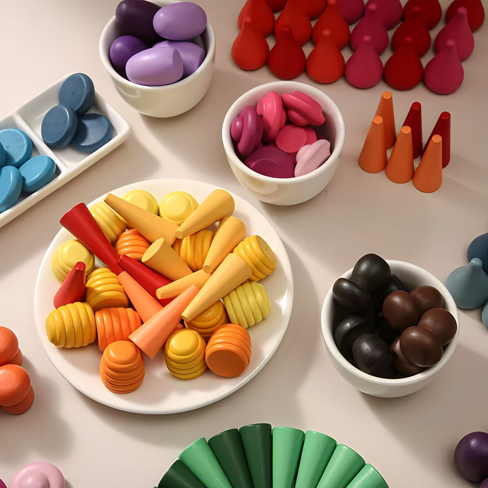 Rainbow Wooden Loose Pieces (ONLINE ORDER ONLY)