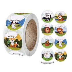 Stickers 500 Pcs/roll Teacher Rewards And Encourages Children Toys Cute Animal Stickers Sealing Stickers (ONLINE ORDER ONLY)