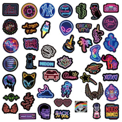 10/30/50/100PCS Cartoon Neon Light Graffiti Sticker Packs (ONLINE ORDER ONLY)