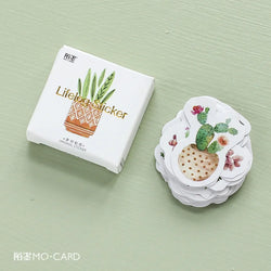 45 Pcs Cute Cactus Succulent Plants Stickers For Diy Scrapbooking Journaling Planners Craft Laptops Water Bottle Phone Cases (ONLINE ORDER ONLY)