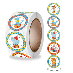 Stickers 500 Pcs/roll Teacher Reward Sticker Fun Motivation Cat Dog Stickerfor School Teacher Student Stationery Stickers Kids (ONLINE ORDER ONLY)