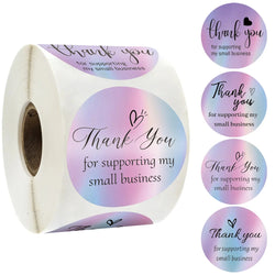 500Pcs/roll THANK YOU Stickers Four Color Business Card Set Customer Business Sealing Sticker Labels Birthday Wedding Gifts Card (ONLINE ORDER ONLY)