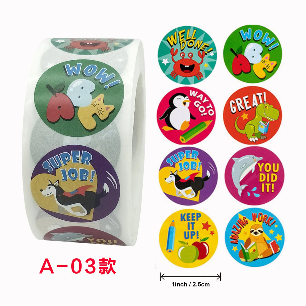 500 Pcs 1inch Praise Praise Thumbs Up Stickers Roll for Envelope Praise Reward Student Work Label Stationery Seal Lable (ONLINE ORDER ONLY)