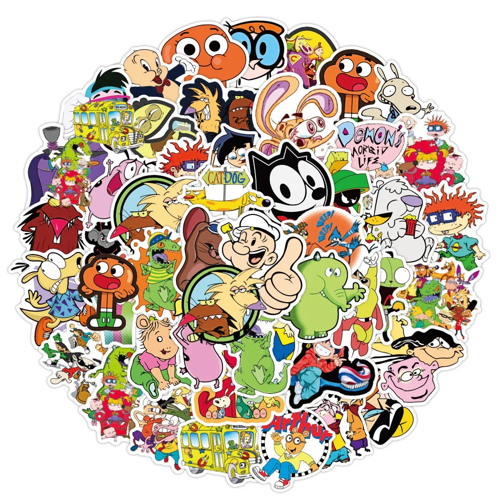 Anime Cartoon Stickers 10/30/50pcs Waterproof Decals for Laptop, Phone, Luggage, Car, Kid Toy (ONLINE ORDER ONLY)