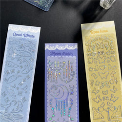 Ins Creative Laser Hot Stamping Sticker Butterfly Whale Stickers Idol Card Hand Account Decoration Stickers Kawaii Stationery (ONLINE ORDER ONLY)