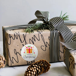 100-500Pcs Merry Christmas Socks Tree Label Stickers for Gift Card Package Wrapping Festival Party Baking Small Business 1 Inch (ONLINE ORDER ONLY)