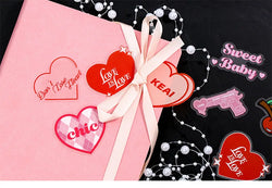 40Pcs/pack Cute Pink Girl Heart Stickers Scrapbooking Decorative Sticker Korean DIY Diary Album Stick Label Kawaii Stationery (ONLINE ORDER ONLY)