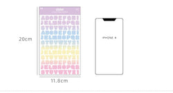 2 sheets Ins Kawaii Alphabet Letter Number Stickers Scrapbooking Decorative Sticker DIY Diary Album Stick Label Stationery (ONLINE ORDER ONLY)