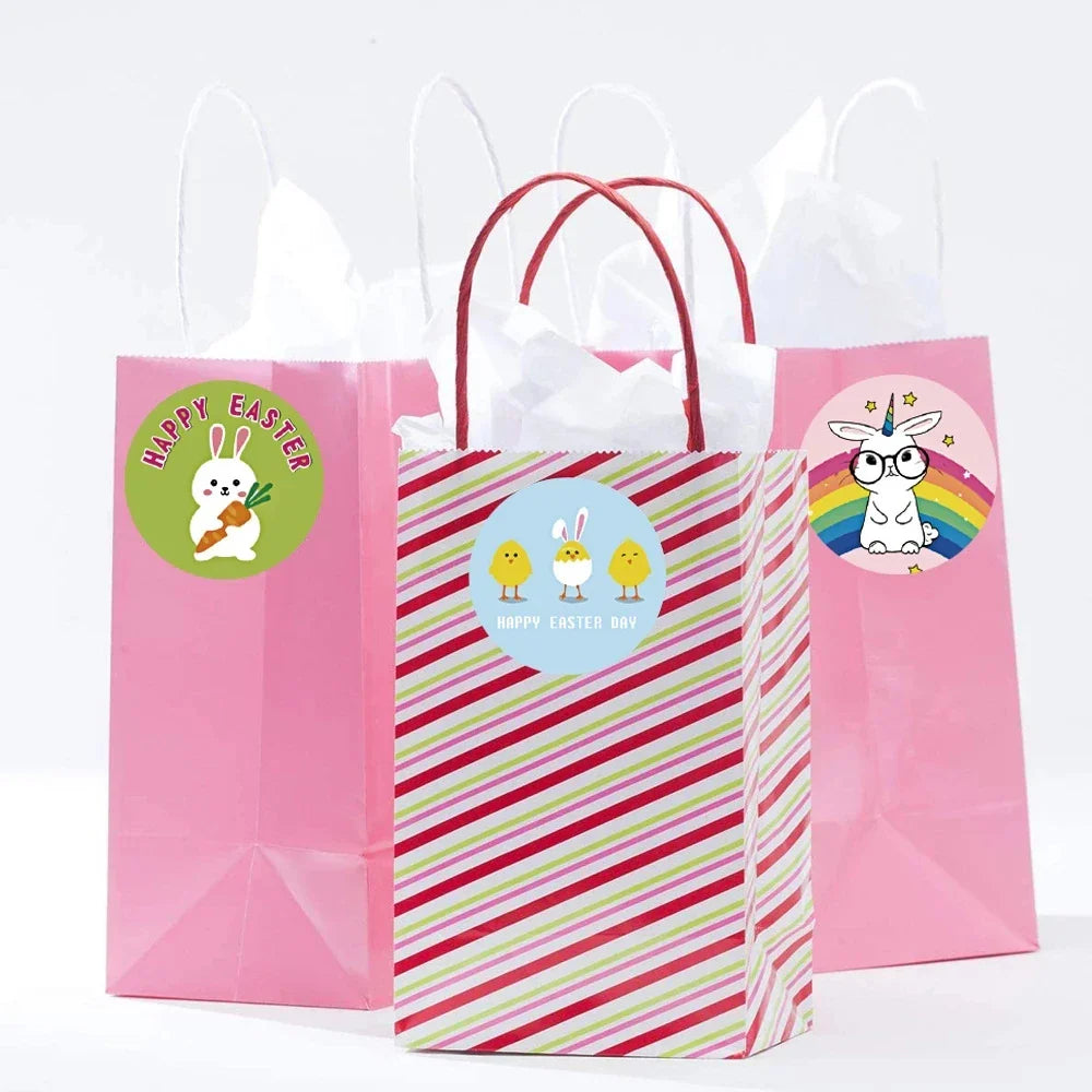 Stickers 500 Pcs/roll Easter Cute Toy Sticker Seal Sticker Thanks Handmade Crafts Decoration Sticker Label (ONLINE ORDER ONLY)