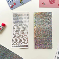 Ins Butterfly Star Moon Chain Laser Sticker Scrapbooking Decorative Sticker DIY Diary Album Stick Label Kawaii Stationery (ONLINE ORDER ONLY)