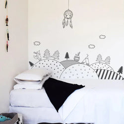 Scandinavian Mountain Wall Sticker Kids Room Decor Vinyl Decal (ONLINE ORDER ONLY)