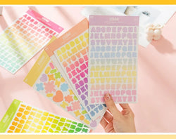2 sheets Ins Kawaii Alphabet Letter Number Stickers Scrapbooking Decorative Sticker DIY Diary Album Stick Label Stationery (ONLINE ORDER ONLY)