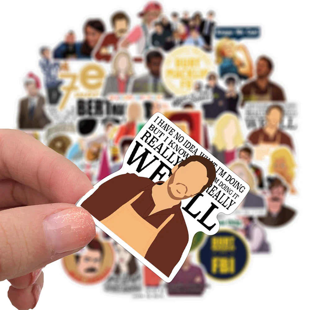 Parks and Recreation TV Show Sticker Packs (ONLINE ORDER ONLY)