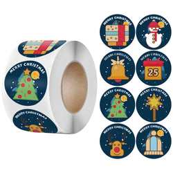 100-500Pcs Merry Christmas Stickers Festival Gift Packaging Seal Labels for New year decor, Greeting cards, Candy bags Stickers (ONLINE ORDER ONLY)