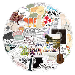 10/30/50PCS Alison Swift Taylor Folk Song Graffiti Stickers Aesthetic Motorcycle Laptop Guitar Phone Diary Waterproof Sticker (Online Order Only)