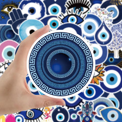 10/30/50pcs Turkish Evil Eye Graffiti Stickers Skateboard Guitar Laptop Motorcycle Luggage Bike Car Phone Cool Sticker Kid Toy (ONLINE ORDER ONLY)