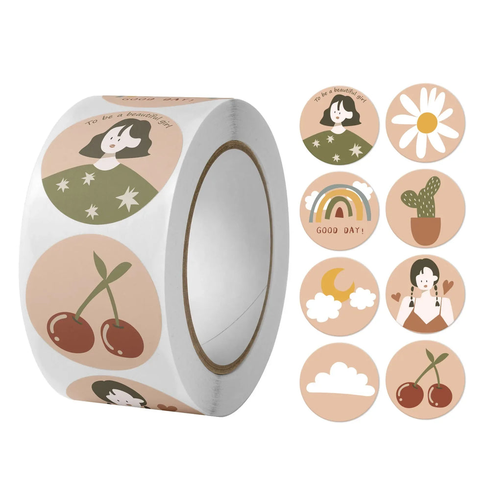 100-500PCS Cute Toy Game Sticker Cartoon Animal Children Sticker Label Thank You DIY Gift Sealing Label Decoration Supplies (Online Order Only)