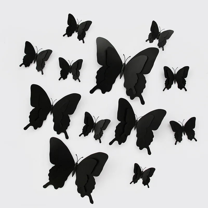 3D Pterosaur Butterfly Wall Stickers Set - 12pcs Magnet Fridge Decor (ONLINE ORDER ONLY)