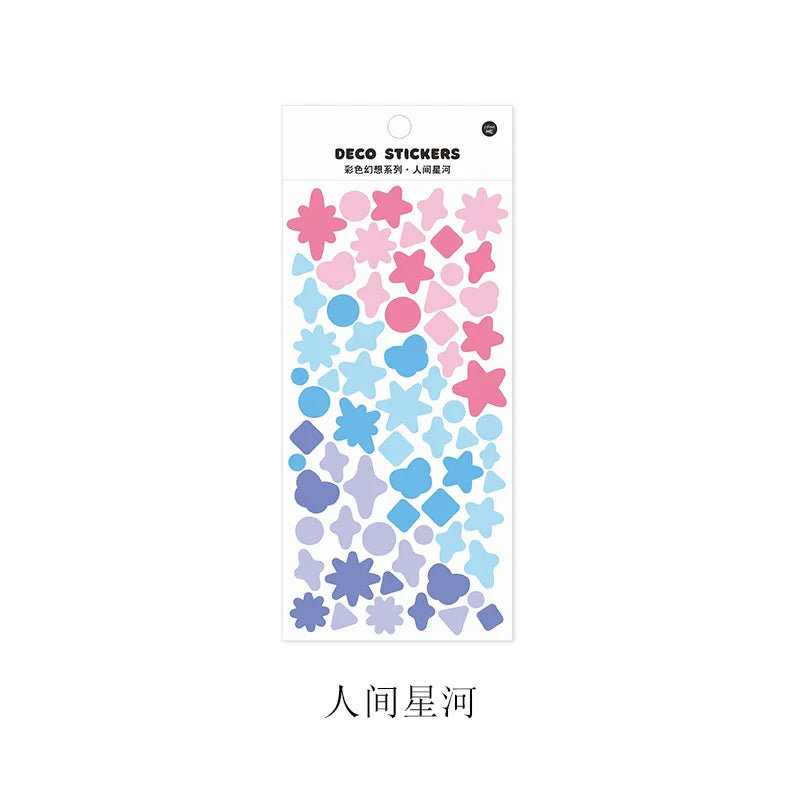Colorful Fantasy Series Sticker Scrapbooking Decorative Sticker DIY Diary Album Stick Label INS Kawaii Stationery (ONLINE ORDER ONLY)
