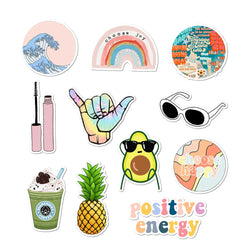 35pcs 100% Vinyl Cute Nature VSCO Girl Stickers for Water Bottles Waterproof Aesthetic Stickers for Girls Laptop Decals (ONLINE ORDER ONLY)