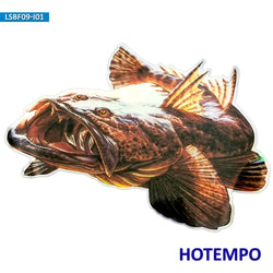 7.87inch 20cm Laser Big Size Fish Monkfish Anglerfish Laptop Motorcycle Car Stickers for Fisherman Go Fishing Waterproof Sticker (ONLINE ORDER ONLY)