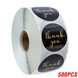 100-500pcs Black Handmade With Love 1 Inch Baking Label Wedding Sticker Party Label Decoration Envelope Seal Stationery Sticker (Online Order Only)