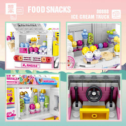 Ice Cream Truck Building Block toys Minifigures Food Trucks Fun for All over 500 Pieces (ONLINE ORDER ONLY)