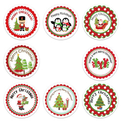 100-500PCS Merry Christmas Santa Claus Sticker Decor DIY Wrapping Gift Decoration Xmas Kids Thank You Seal Label 1inch (Online Order Only)