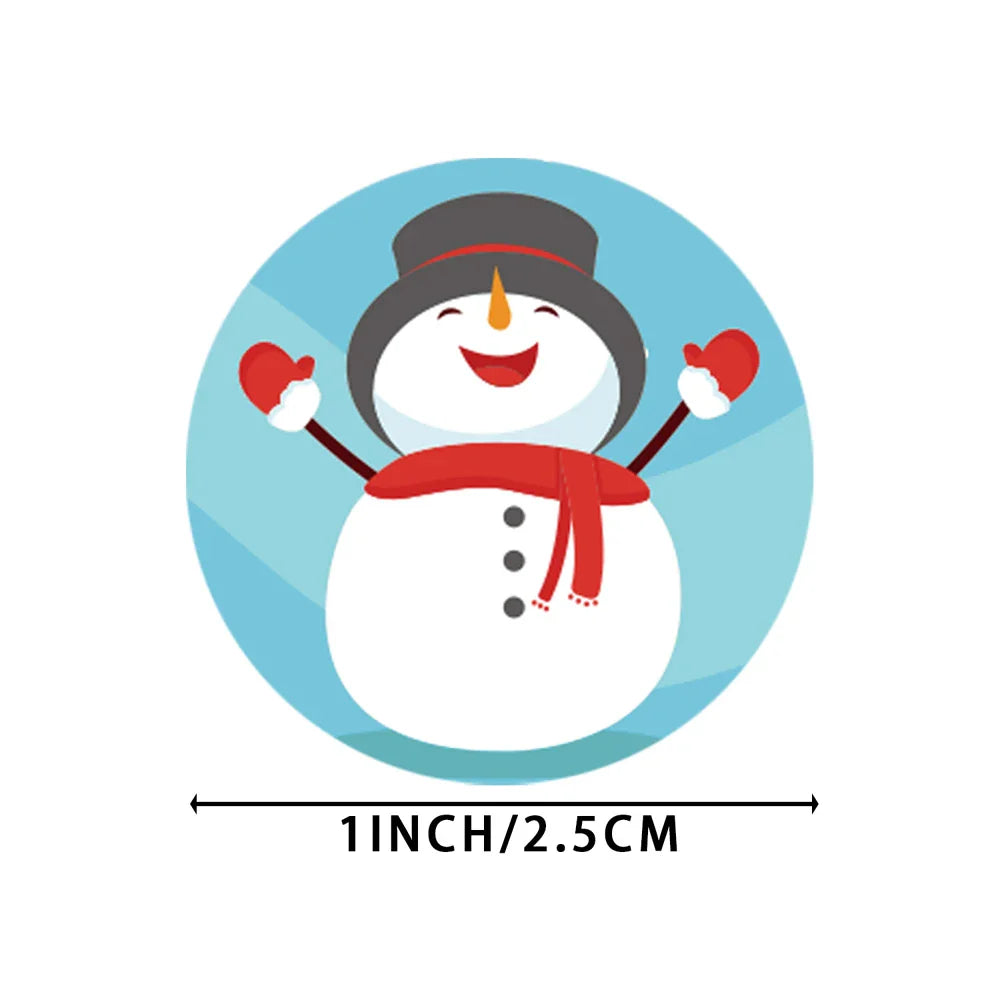 Christmas Sticker Cartoon Christmas Tree Santa Claus Design Paper Label Merry Christmas Cute Stickers Stationery Stickers (ONLINE ORDER ONLY)