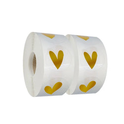 500pcs Gold Clear Heart Envelope Seals Heart Stickers,Thank you Sticker Labels for Small Business,Mailing Supplies,Wedding Party (ONLINE ORDER ONLY)