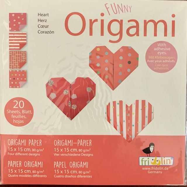 Heart Funny (15 cm) Origami Kit Fridolin (ONLINE ORDER ONLY)