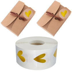 500pcs Gold Clear Heart Envelope Seals Heart Stickers,Thank you Sticker Labels for Small Business,Mailing Supplies,Wedding Party (ONLINE ORDER ONLY)
