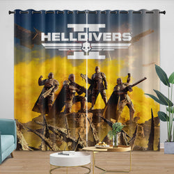 Helldivers 2 Curtains Blackout Window Drapes (Online Order Only)