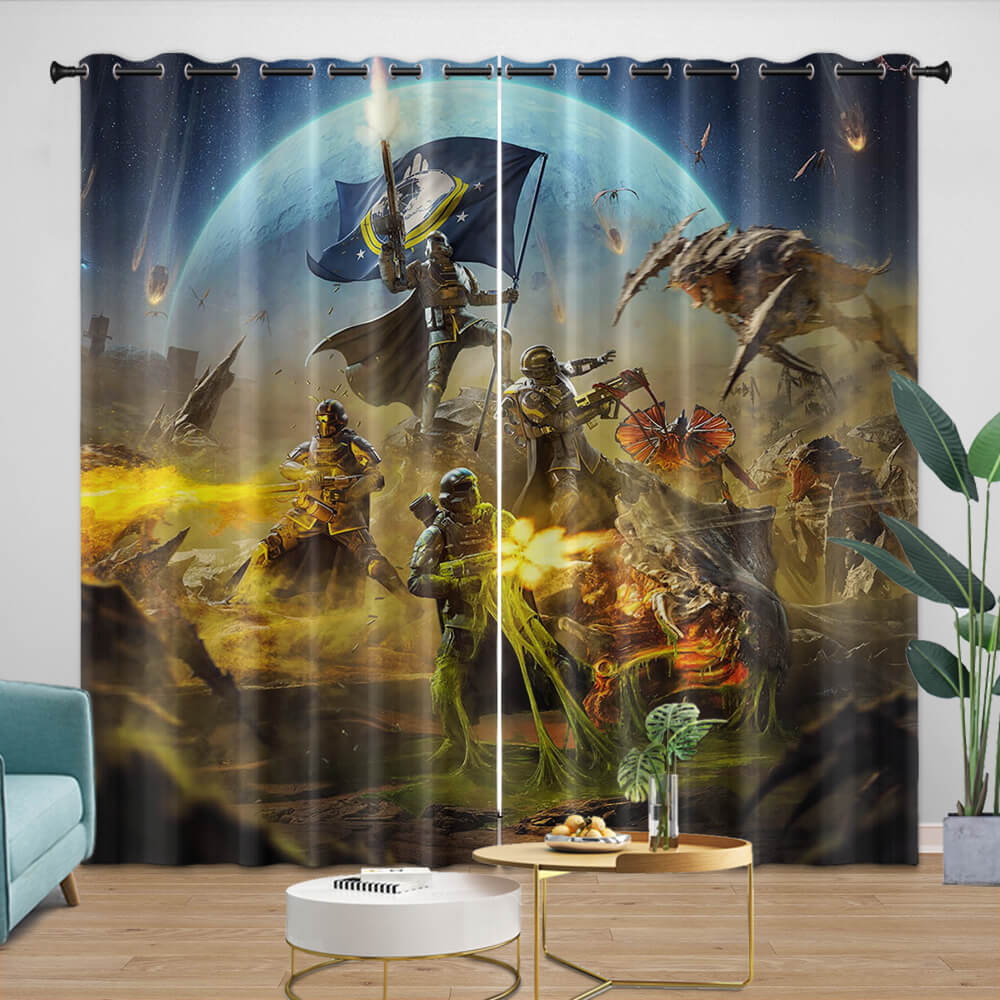 Helldivers 2 Curtains Blackout Window Drapes (Online Order Only)