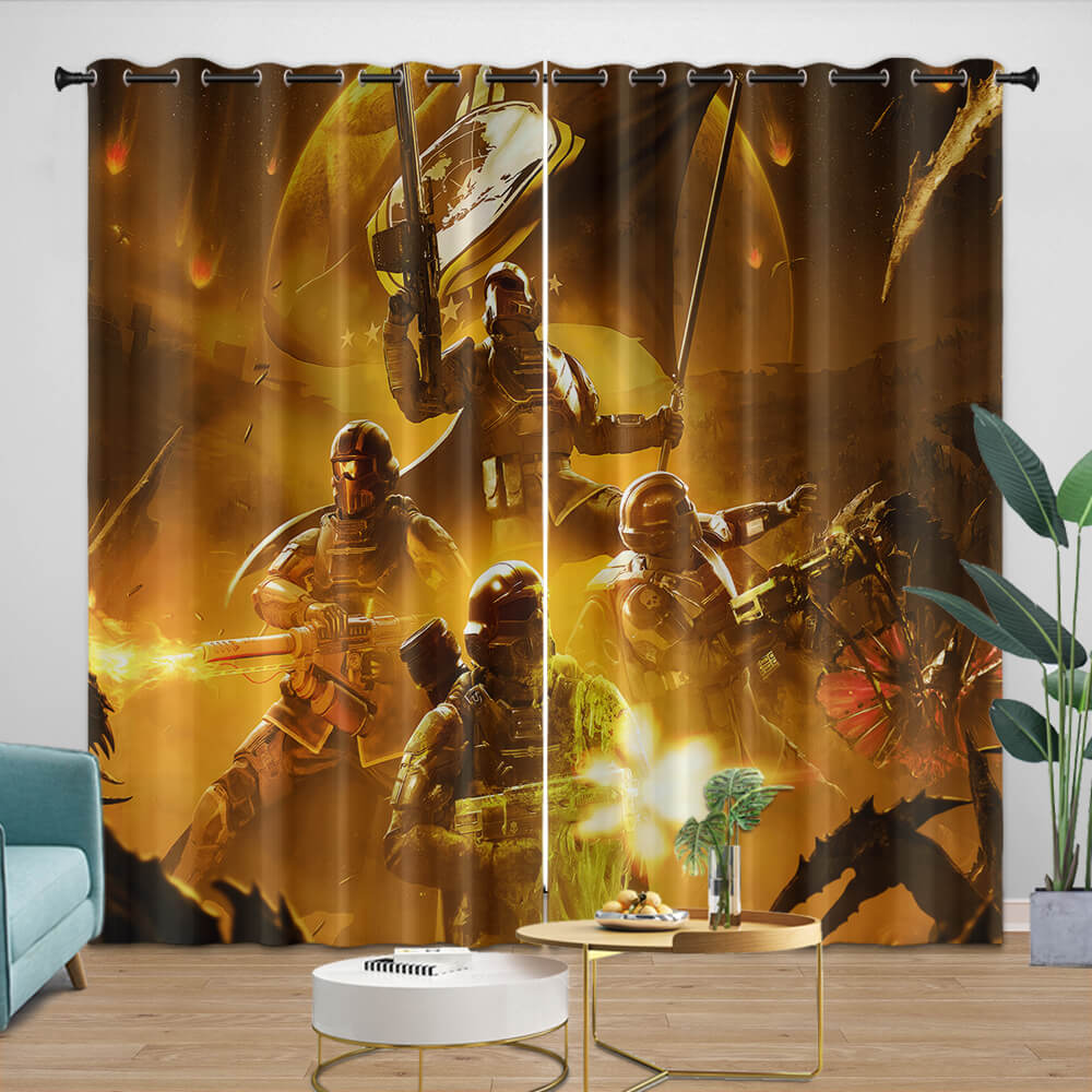 Helldivers 2 Curtains Blackout Window Drapes (Online Order Only)