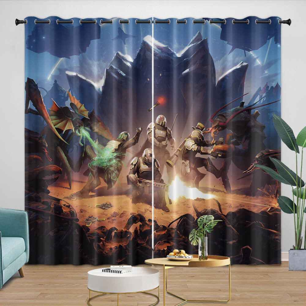 Helldivers 2 Curtains Blackout Window Drapes (Online Order Only)