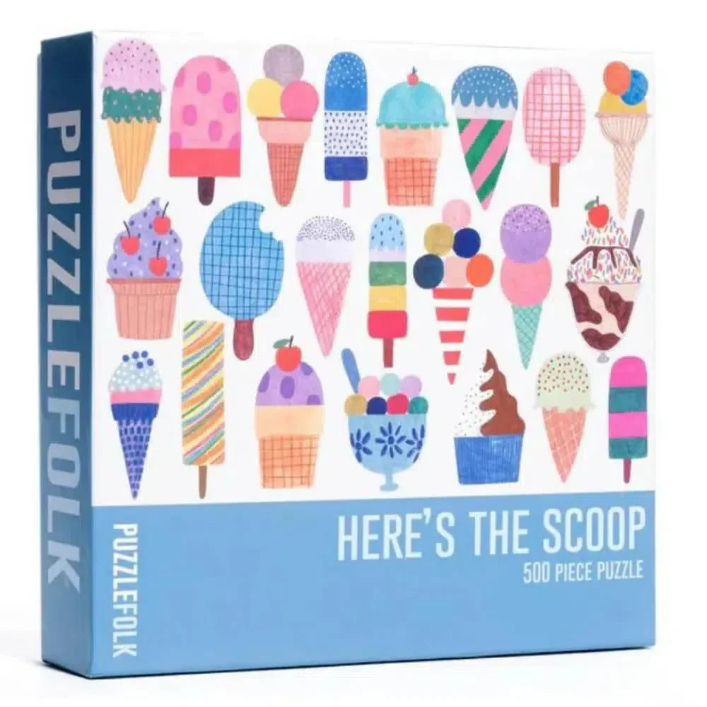 Here's the Scoop 500 Piece Jigsaw Puzzle PuzzleFolk (ONLINE ORDER ONLY)