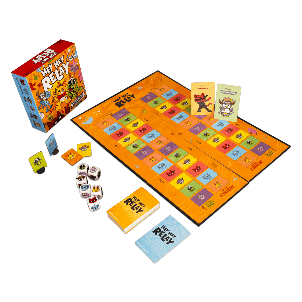 Hey Hey Relay – A Loud, Laugh-Out-Loud Team Party Game (ONLINE ORDER ONLY)