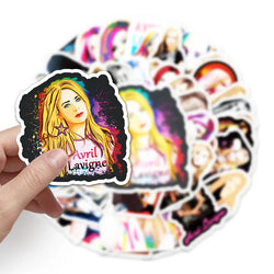 10/30/50PCS Singer Avril Lavigne Stickers DIY Phone Laptop Luggage Guitar Wall Notebook Car Graffiti Decal Toy Sticker for Kids (ONLINE ORDER ONLY)
