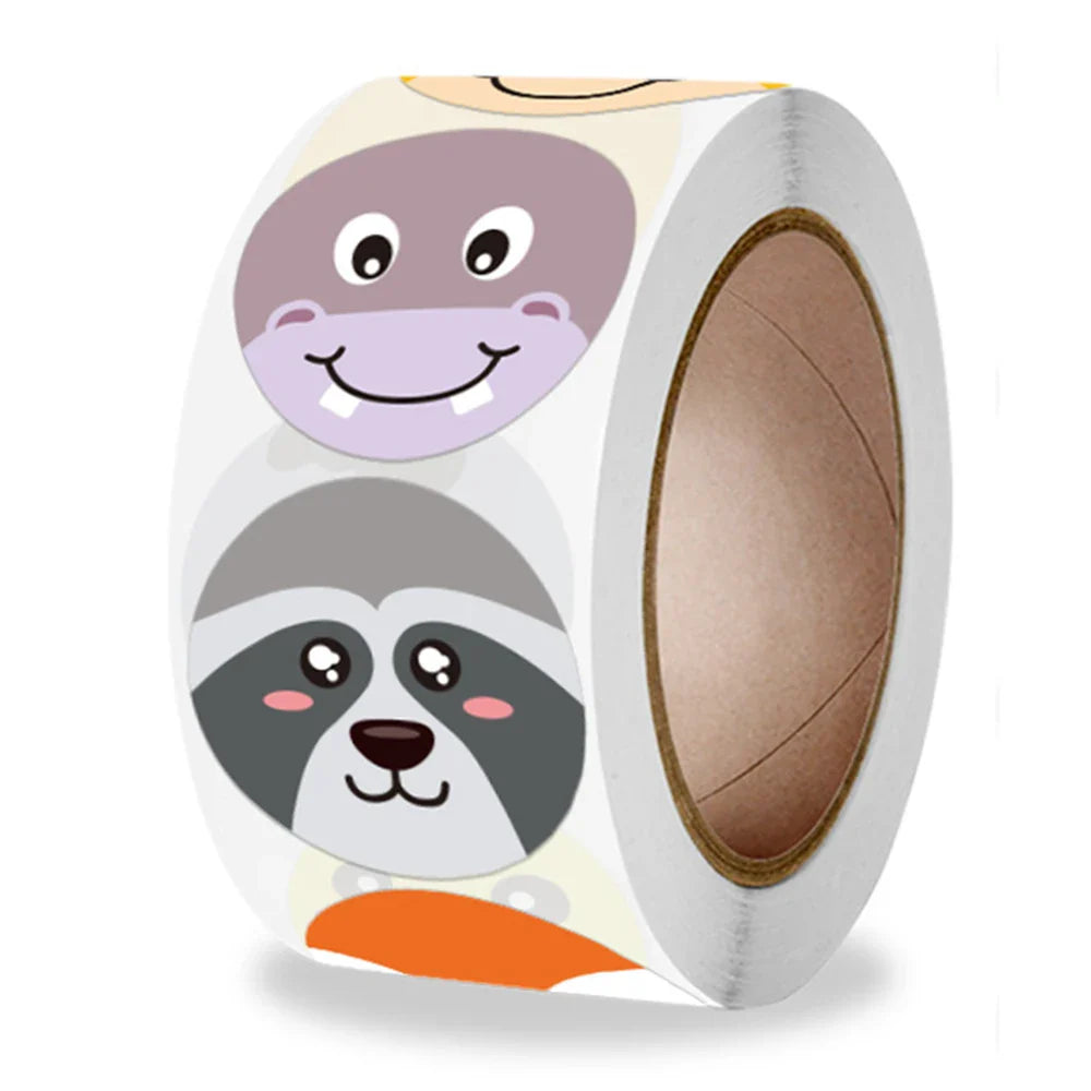100-500PCS Cute Toy Game Sticker Cartoon Animal Children Sticker Label Thank You DIY Gift Sealing Label Decoration Supplies (Online Order Only)