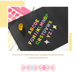 2 sheets Ins Kawaii Alphabet Letter Number Stickers Scrapbooking Decorative Sticker DIY Diary Album Stick Label Stationery (ONLINE ORDER ONLY)